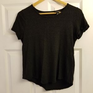 Lucky Brand Black Textured Tee